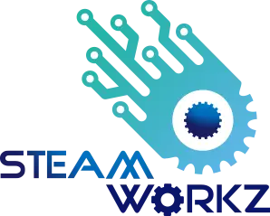 STEAM workz Logo with text